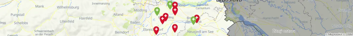 Map view for Pharmacies emergency services nearby Sommerein (Bruck an der Leitha, Niederösterreich)
